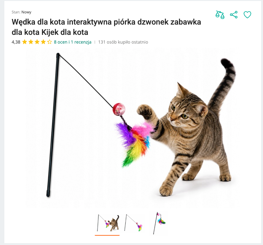 Miauwave - Wędka z Piórkami i Dzwonkiem | Nekoro™