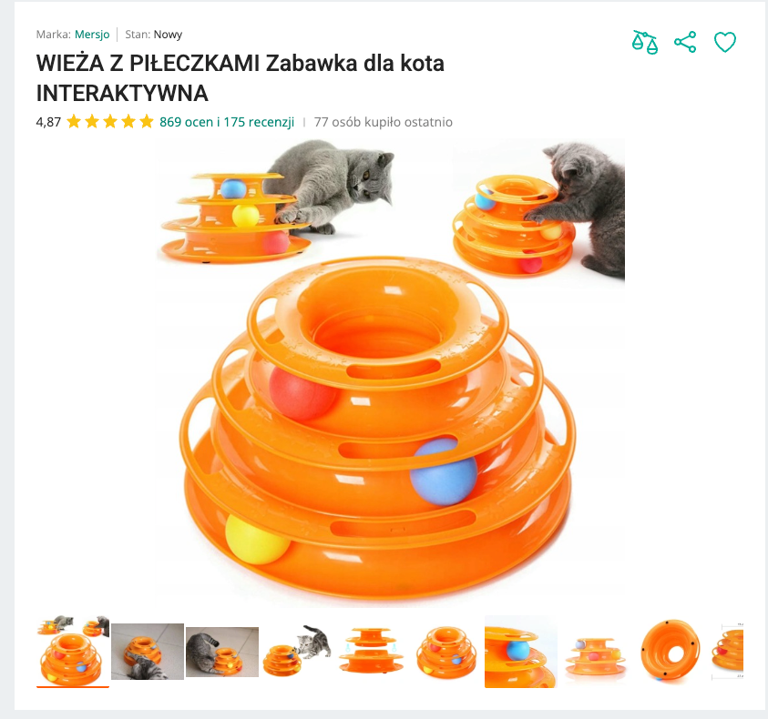 Miautower - Wieża z Piłeczkami i Piórkiem | Nekoro™
