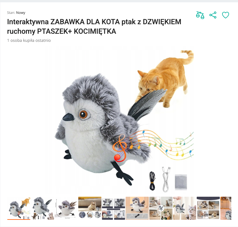 Miautweet - Ćwierkający Ruchomy Ptaszek USB | Nekoro™