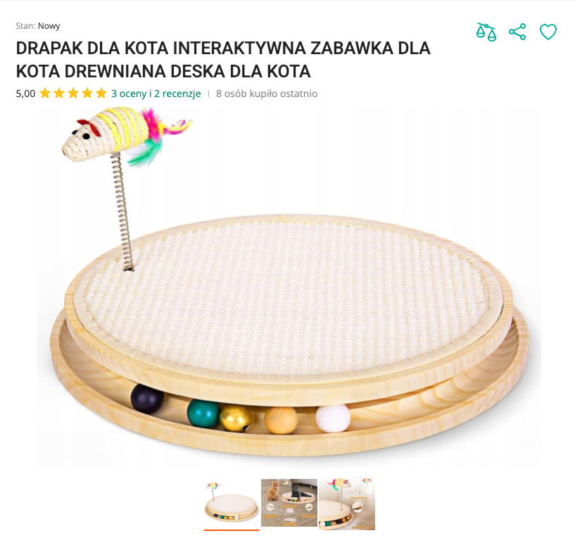 Miauwood - Drewniany Drapak z Torem Kulek | Nekoro™