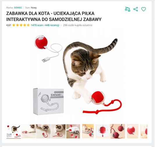 Miaurun - Automatyczna Piłka Interaktywna | Nekoro™