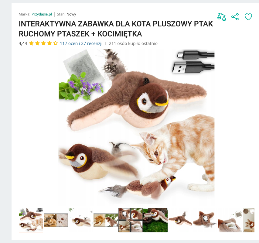 Miaubird - Ruchomy Pluszowy Ptaszek USB | Nekoro™