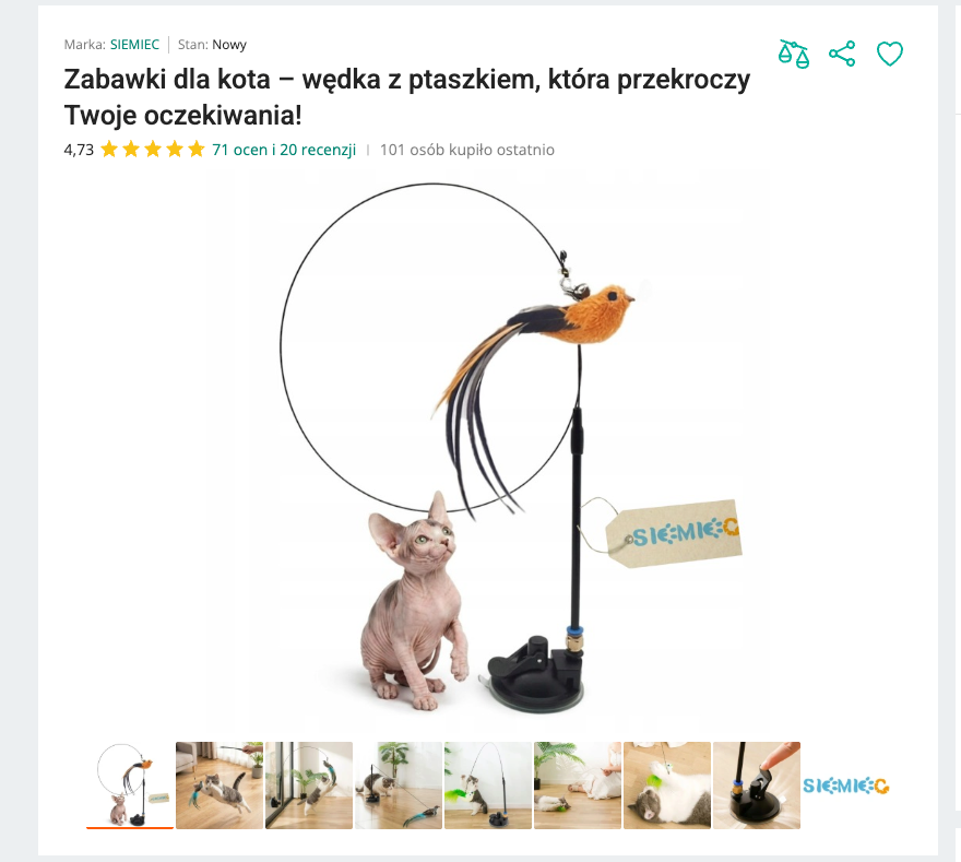Miausparrow - Wędka z Realistycznym Ptaszkiem | Nekoro™