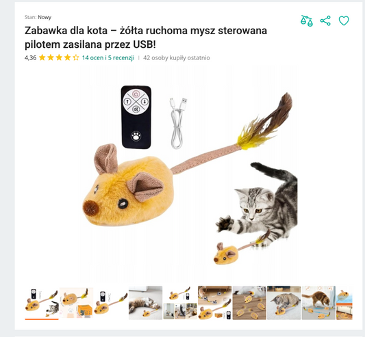 Miaurc - Mysz Sterowana Pilotem USB | Nekoro™