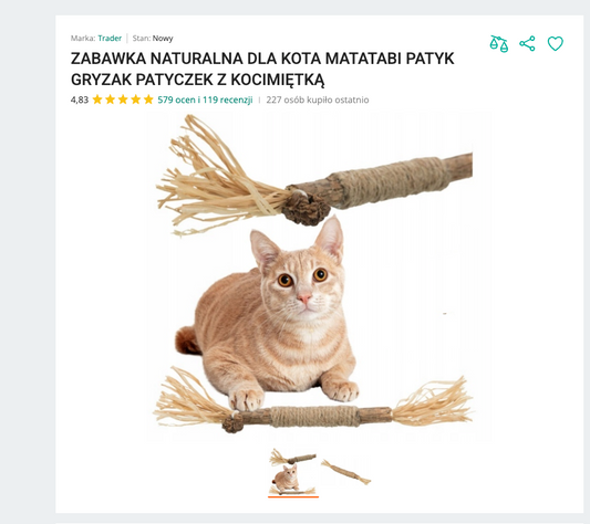 Miaustick - Naturalny Gryzak Matatabi z Kocimiętką | Nekoro™