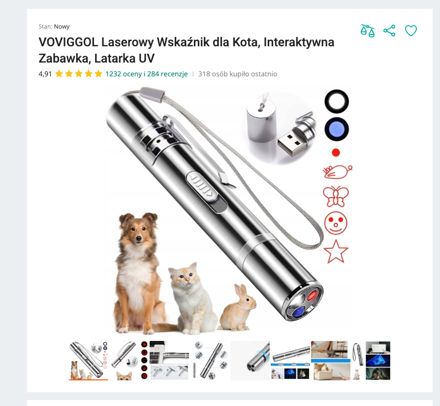 Miaulaser - Laserowy Wskaźnik dla Kota USB | Nekoro™