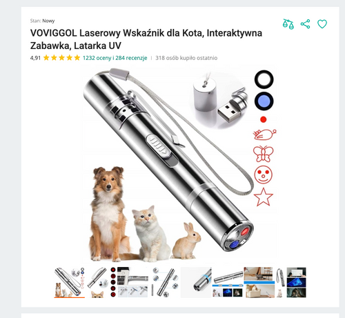 Miaulaser - Laserowy Wskaźnik dla Kota USB | Nekoro™
