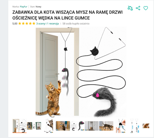 Miaubungee - Wisząca Mysz na Gumce | Nekoro™