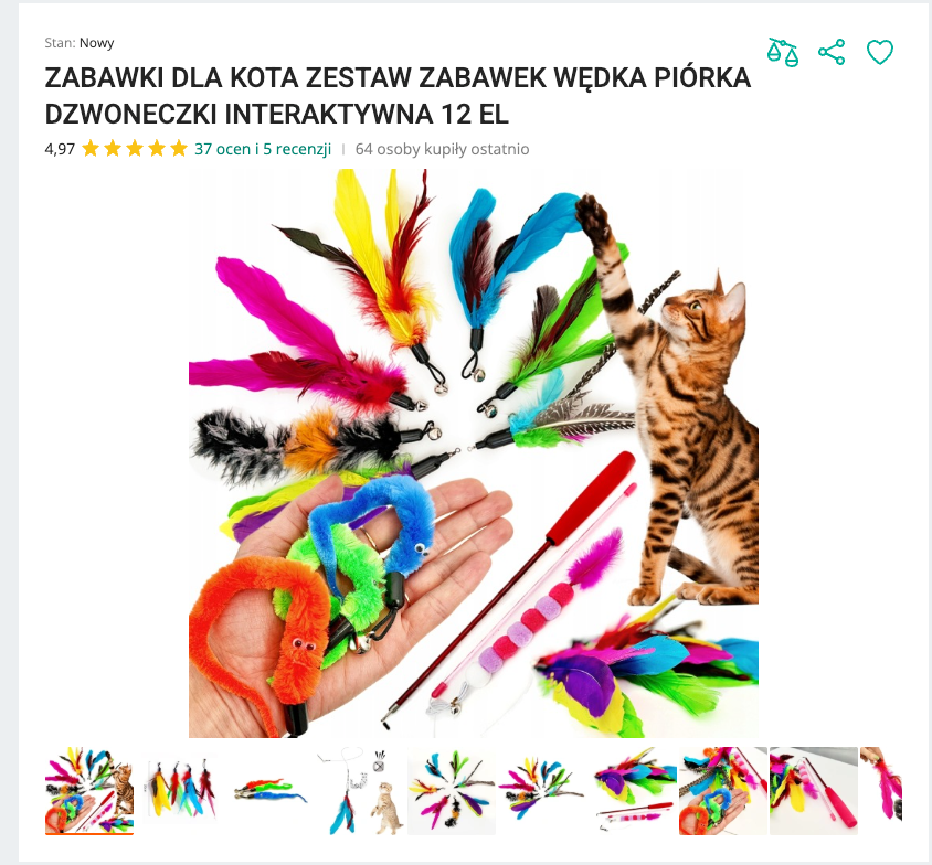 Miauwand - Zestaw Wędka 12 Końcówek | Nekoro™