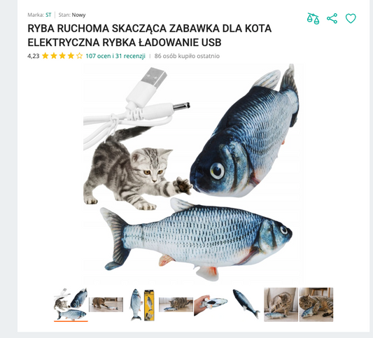 Miaufish - Ruchoma Skacząca Rybka USB | Nekoro™