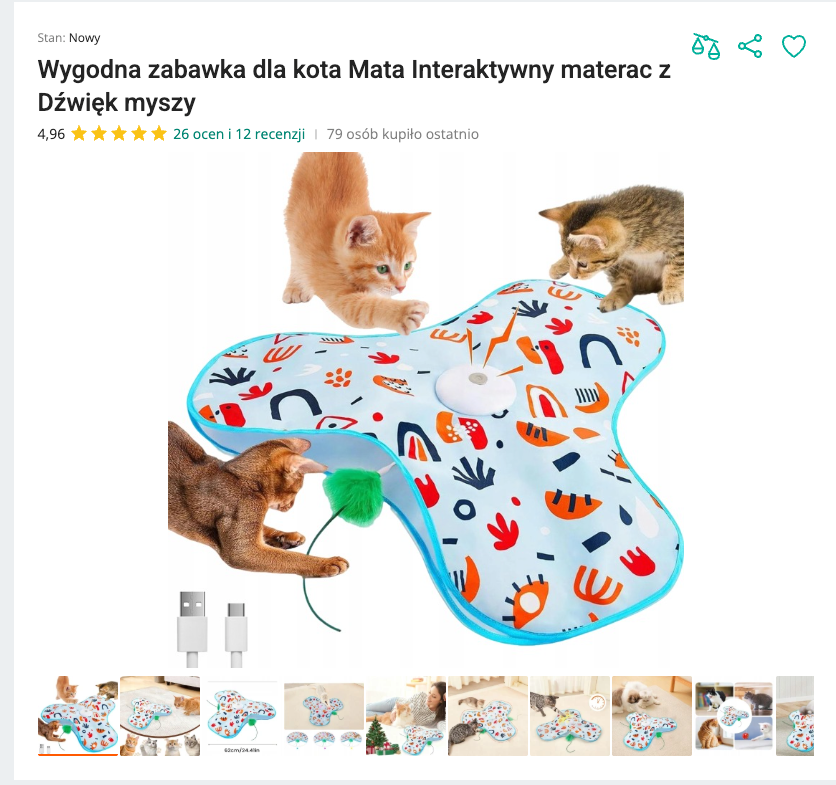 Miaumat - Automatyczna Mata Interaktywna USB | Nekoro™