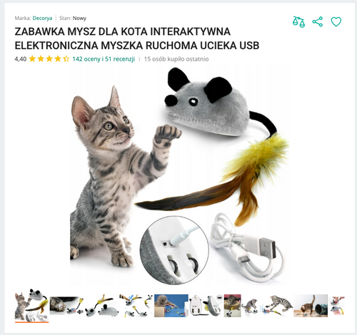 Miauscurry - Elektroniczna Uciekająca Myszka USB | Nekoro™