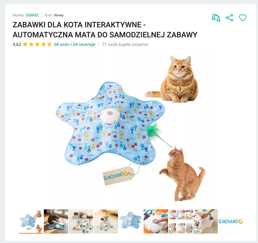 Miaumat - Automatyczna Mata Interaktywna USB | Nekoro™