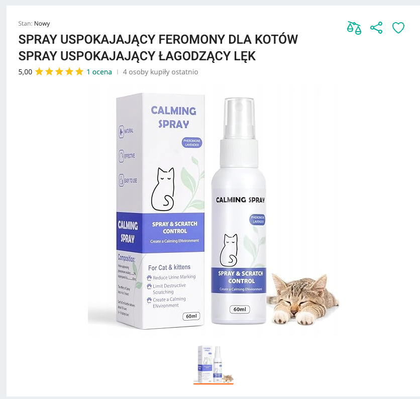 Miaucalm - Spray Uspokajający z Feromonami | Nekoro™