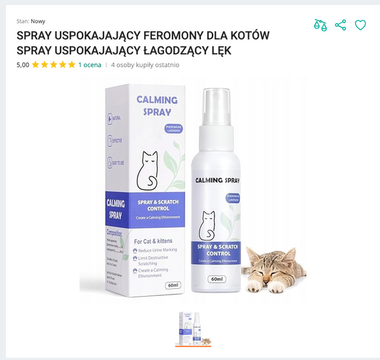 Miaucalm - Spray Uspokajający z Feromonami | Nekoro™