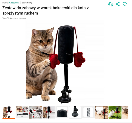 Miauboxer - Worek Bokserski na Sprężynie | Nekoro™