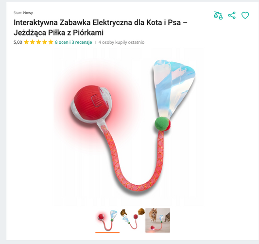 Miaurun - Automatyczna Uciekająca Piłka USB | Nekoro™