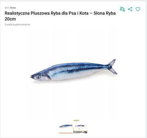 Miaufresh - Realistyczna Pluszowa Ryba 20 cm | Nekoro™