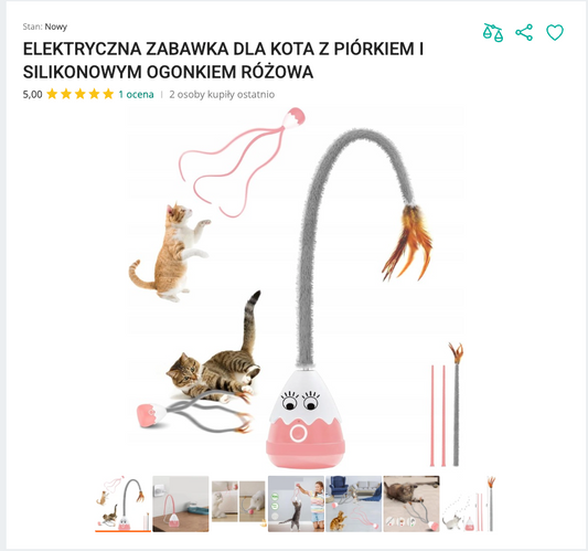 Miauwiggle - Elektryczny Wańka Wstańka z Piórkiem | Nekoro™