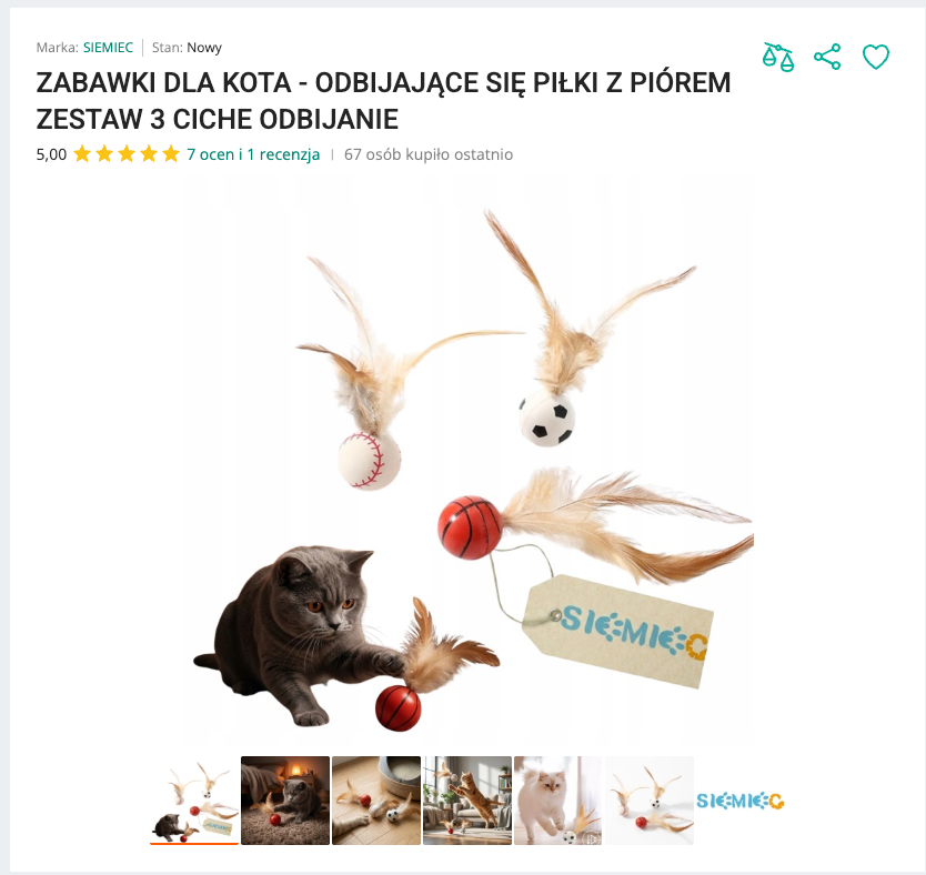 Miaubounce - Odbijające Piłki z Piórkiem 3 szt. | Nekoro™