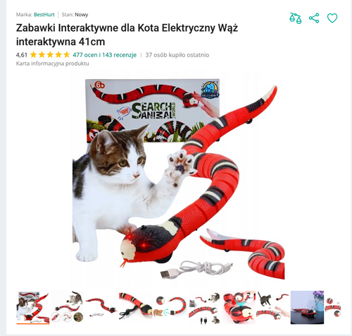 Miausnake - Interaktywny Elektryczny Wąż USB | Nekoro™