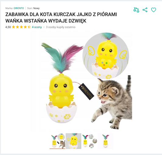 Miauchick - Kurczak Wańka Wstańka z Piórkami | Nekoro™