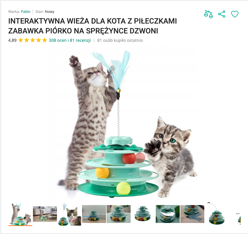 Miautower - Wieża z Piłeczkami i Piórkiem | Nekoro™