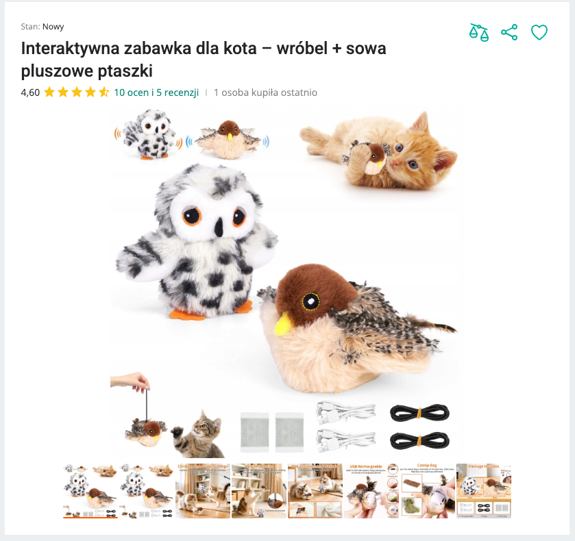 Miauowl - Ruchome Ptaszki Wróbel i Sowa USB | Nekoro™