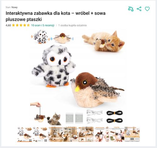 Miauowl - Ruchome Ptaszki Wróbel i Sowa USB | Nekoro™