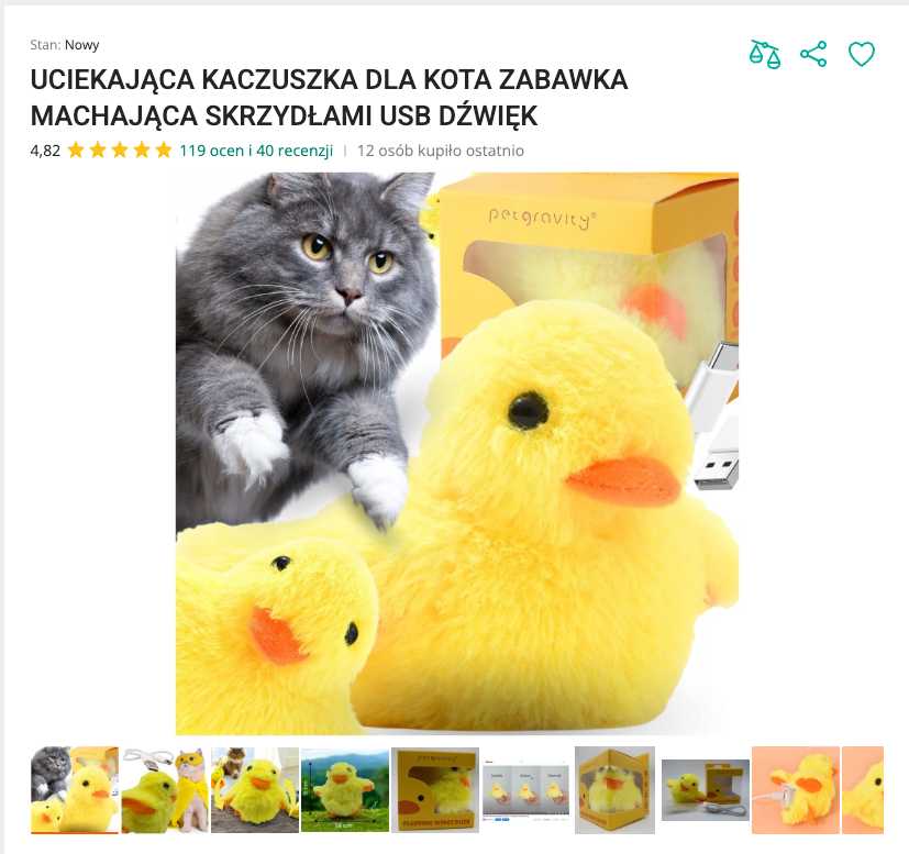 Miauduck - Ruchoma Kaczuszka USB z Dźwiękiem | Nekoro™
