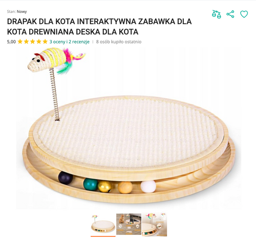 Miauwood - Drewniany Drapak z Torem Kulek | Nekoro™