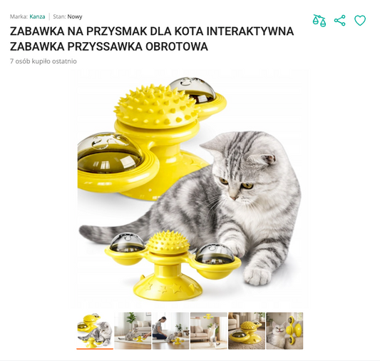 Miauspinner - Obrotowy Młynek ze Szczotką i Kulkami | Nekoro™