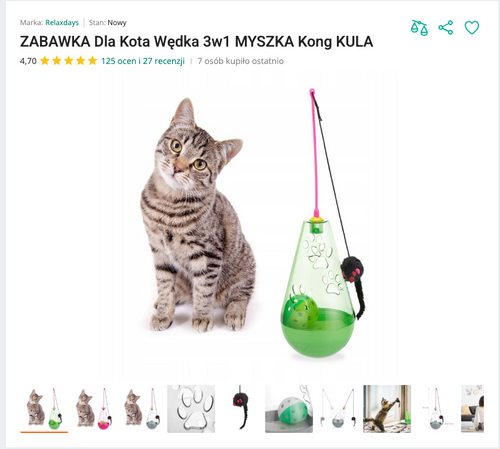 Miautrio - Wańka Wstańka Dozownik z Wędką i Myszką 3w1 | Nekoro™