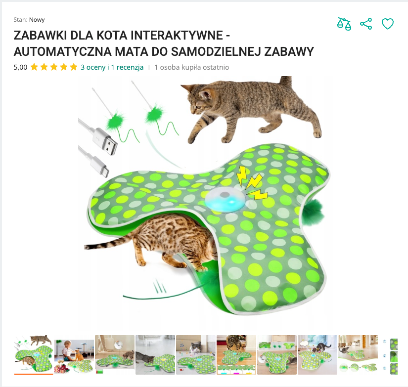 Miaumat - Automatyczna Mata z Piórkiem USB | Nekoro™