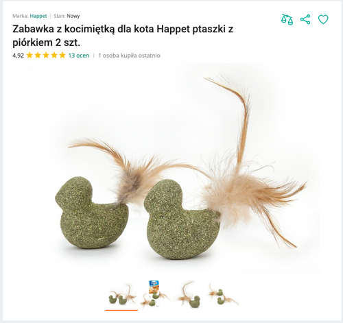 Miaubirdie - Ptaszki z Kocimiętki z Piórkiem 2 szt. | Nekoro™