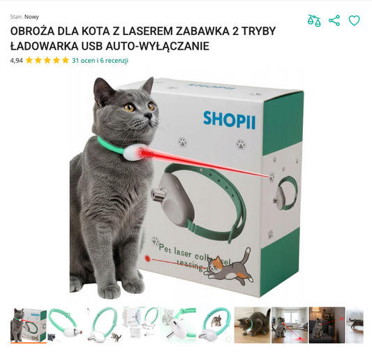 Miaucollar - Obroża z Laserem 2 Tryby USB | Nekoro™