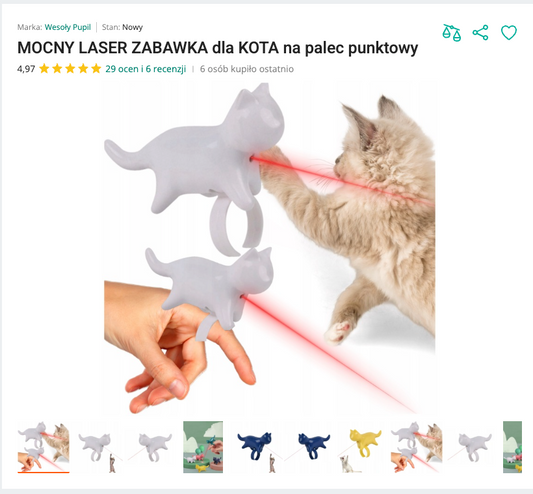 Miaupointer - Laser na Palec w Kształcie Kota | Nekoro™