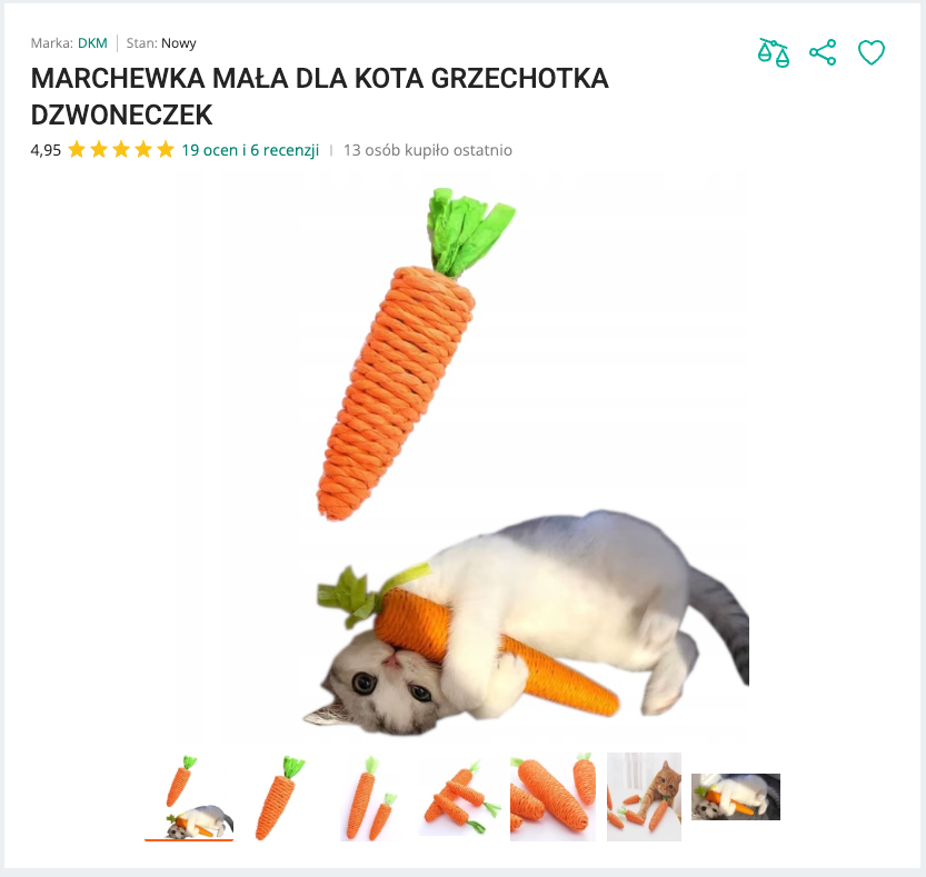 Miaucarrot - Pleciona Marchewka z Dzwoneczkiem | Nekoro™