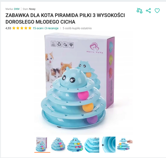 Miaustack - Piramida z Piłkami 3 Poziomy | Nekoro™