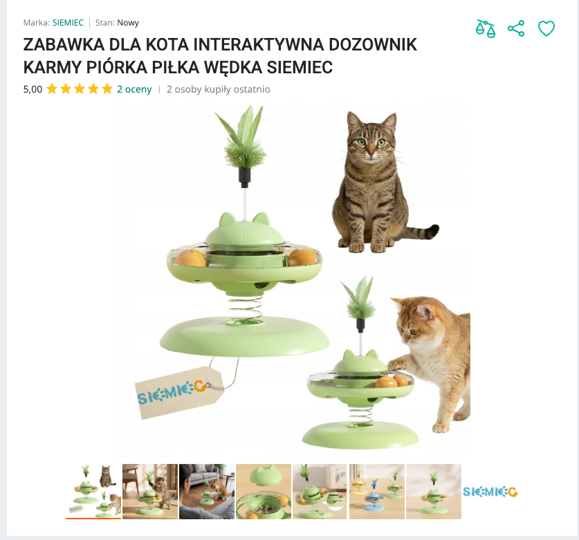 Miaucombo - Dozownik Karmy z Piórkiem i Piłkami 3w1 | Nekoro™