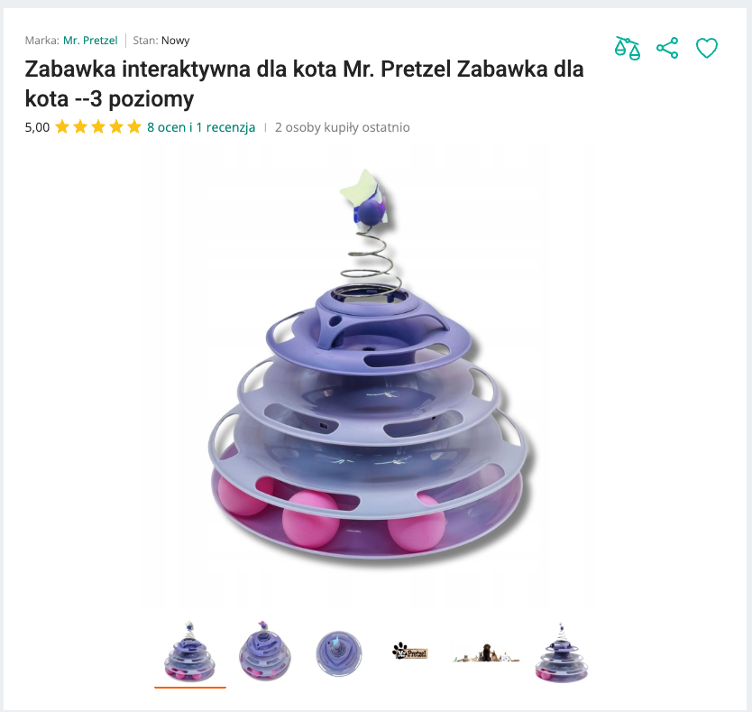Miautower - Wieża z Piłeczkami 3 Poziomy z Piórkiem | Nekoro™