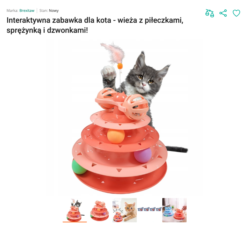 Miautower - Wieża z Piłeczkami, Sprężynką i Dzwonkami | Nekoro™