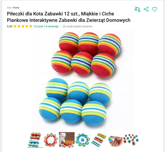 Miaurainbow - Piłki Piankowe interaktywne 12 szt. | Nekoro™